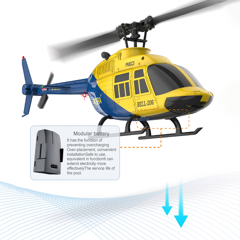 A60 RC Helicopter 2.4G 6-Aixs  - Drone Shahed Rc ulasan dan harga