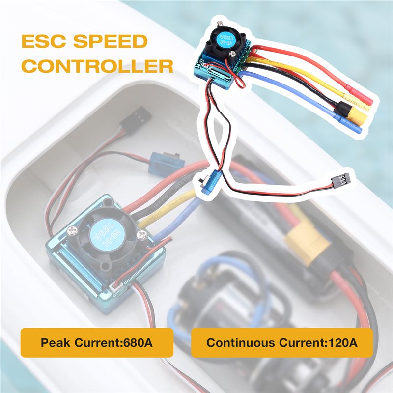 WOWFU-120A Brushless ESC Speed - Rc Boat Brushless Motor ulasan dan harga