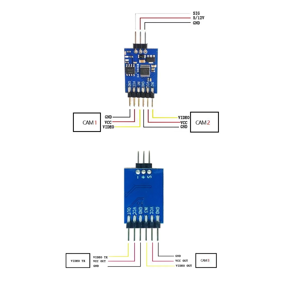 5.8G 3 Channel Video Switcher  - Drone Rc Airplane ulasan dan harga
