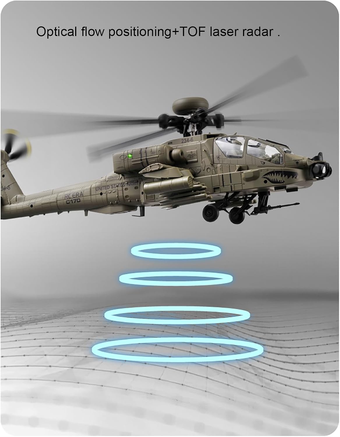 310MM 6CH C170 AH-64D Remote C - Drone Shahed Rc ulasan dan harga