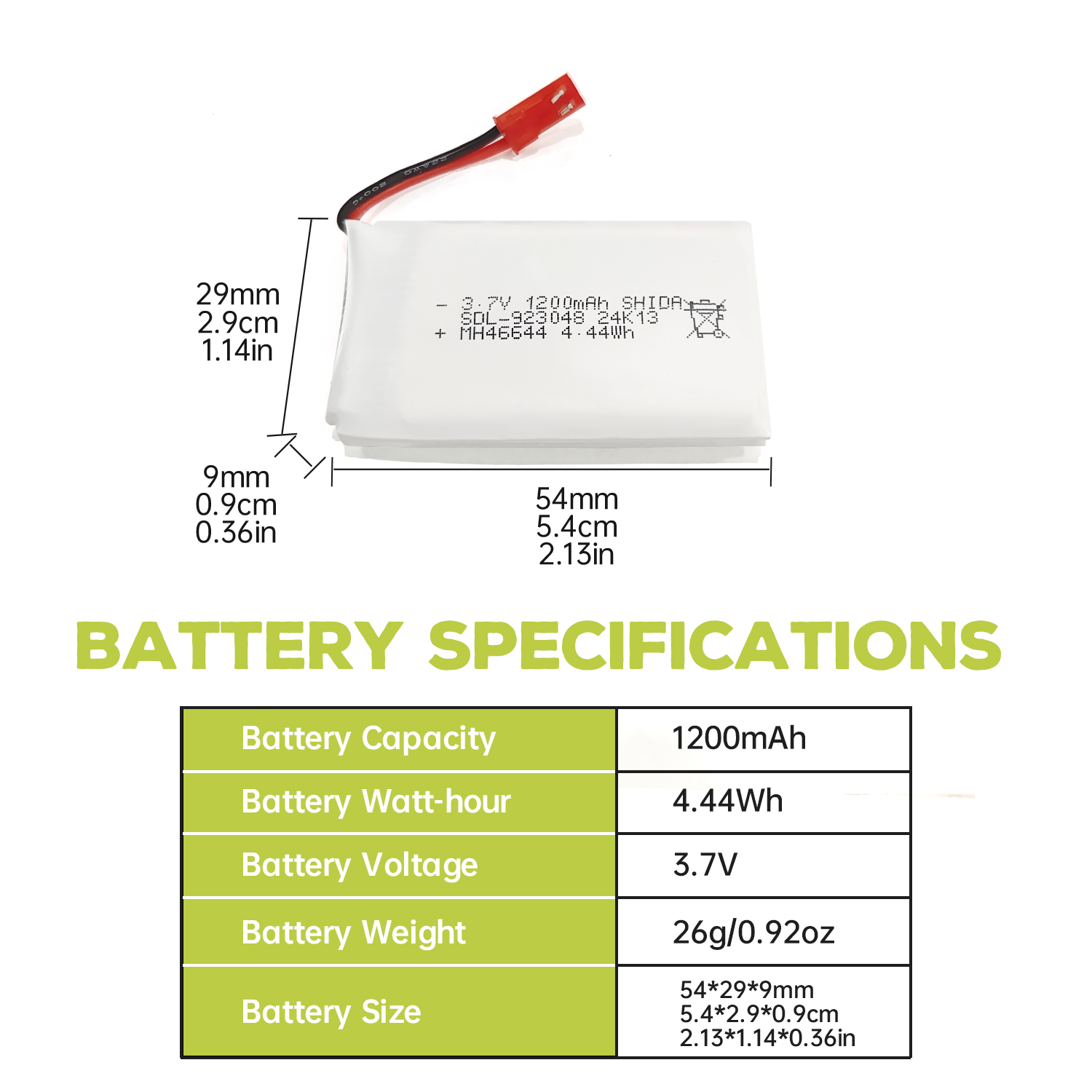 5PCS 3.7V 1200mAh 30C JST Plug - Drone Mjx Rc ulasan dan harga
