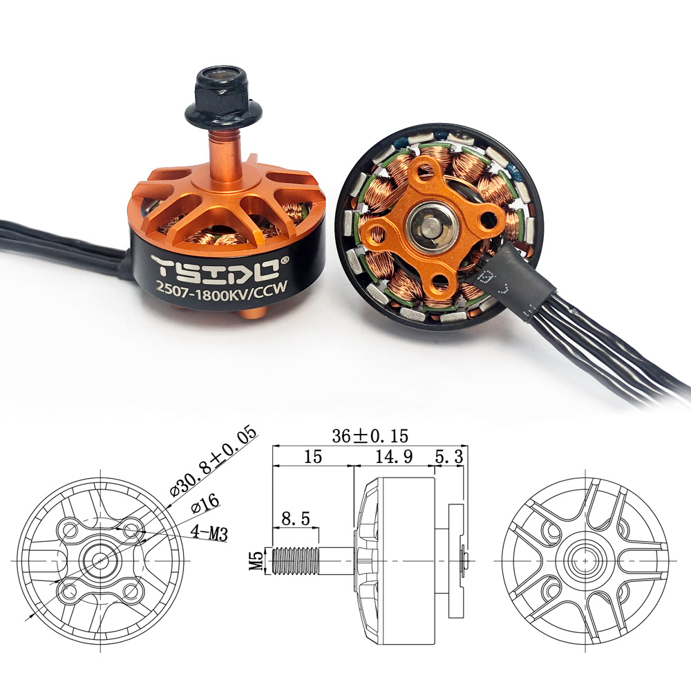 YSIDO 2507 1800KV 3-6S Brushle - Drone Reaper Rc ulasan dan harga