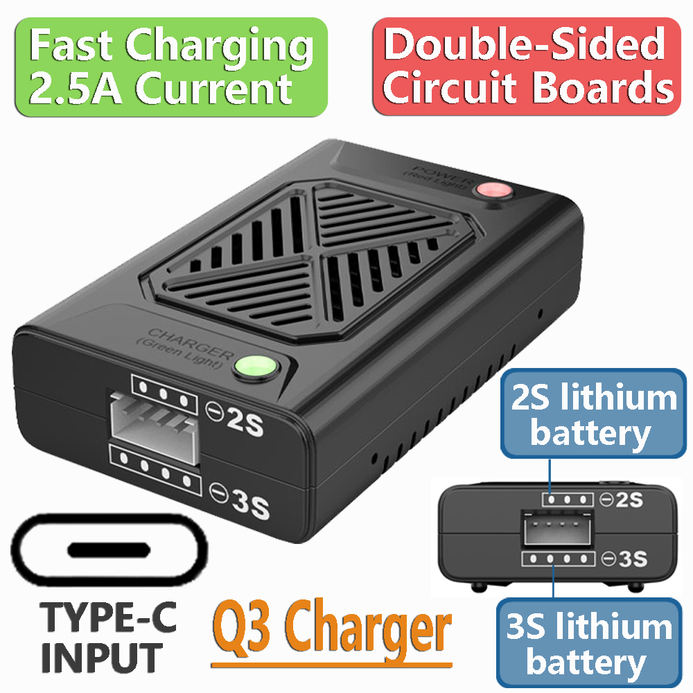 Q3 Compact Balance Charger 2S  - Drone Mjx Rc ulasan dan harga