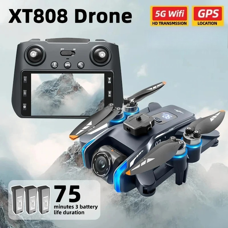 Original XT808 Pro MAX Drone 4 - Drone Gps Rc Tt36 ulasan dan harga