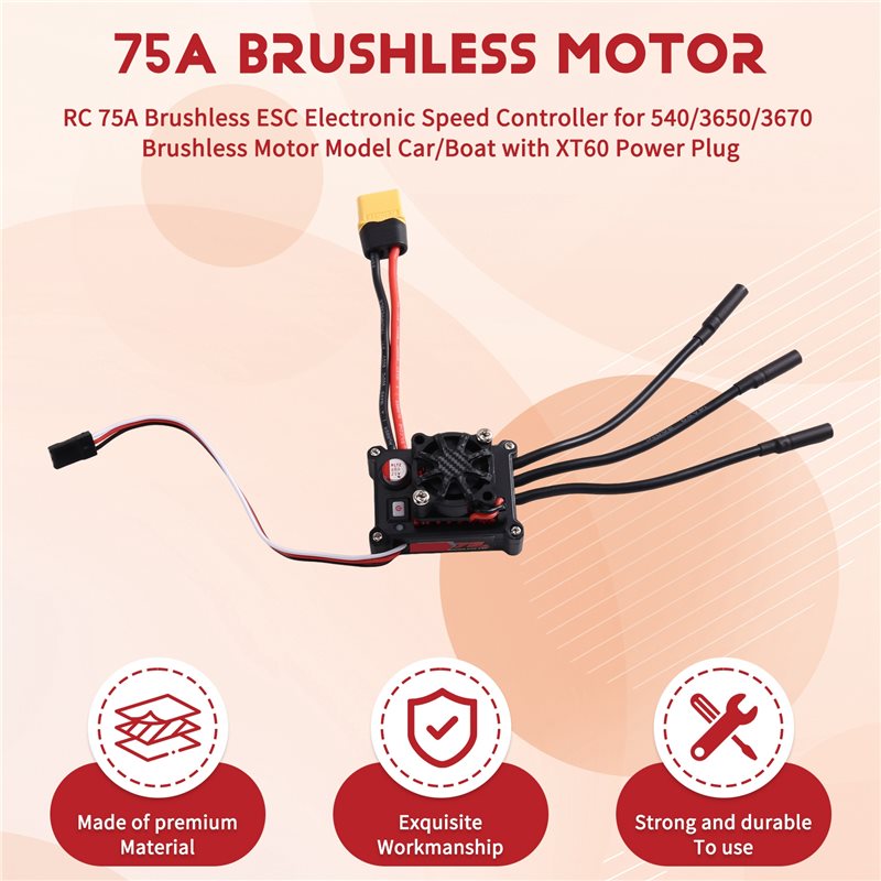 MACH-RC 75A Brushless ESC Elec - Rc Boat Brushless Motor ulasan dan harga