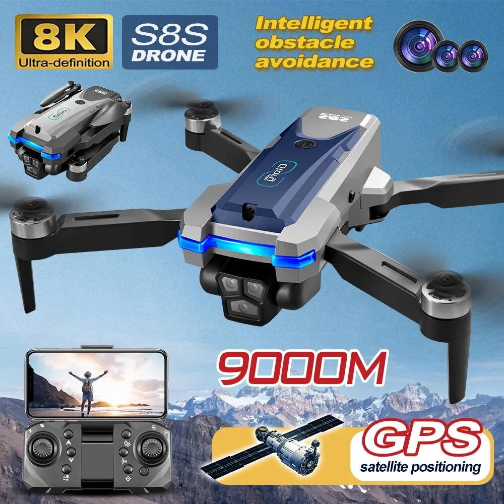 S8S GPS Drone 5G Wifi 8K HD Du - Drone Rc Harness ulasan dan harga